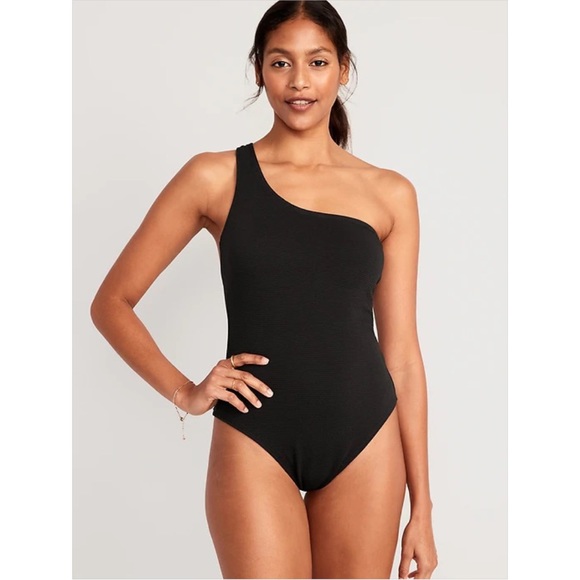 NWT Old Navy Pucker One-Shoulder One-Piece Swimsuit - Picture 2 of 8
